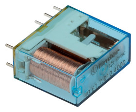Przekaźnik mocy 12V dc SPDT Finder, montaż PCB