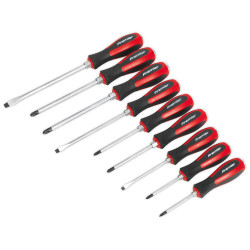 Sealey AK4934 Screwdriver Set 9pc Hammer-Thru