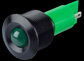 Q19P1BXXG12AE Indicator LED, 12 V DC, 19 mm, FASTON, green/BlC