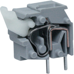 PCB terminal, 1 pole, pitch 7.5 mm, AWG 28-12, 24 A, cage clamp, gray, 255-501