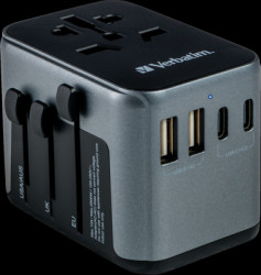 Universal Travel-Charger, UTA-03, 30WPower Plug (EU/UK/USA) 100-250V, 2x USB-A,3x USB-C