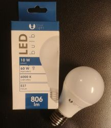 Żarówka LEDOWA 10W E27 biała ZIMNA