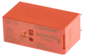 Przekaźnik mocy 48V dc DPDT TE Connectivity, montaż PCB 5520Ω Otwór przezierny