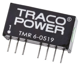 Przetwornica DC-DC, 6W, Uwe 4,5 → 9 V DC, Uwy 9V dc, Iwy 667mA, TRACOPOWER