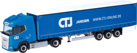 Herpa 318495 H0 Model ciężarówki DAF Naczepa plandekowa XG "CTJ" (Nadrenia Północna-Westfalia/Dormagen)