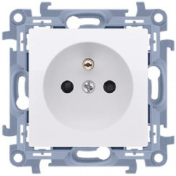 Gniazdo zasilające pojedyncze SIMON 10 białe [2P+Z] 16A Kontakt Simon CGZ1.01/11