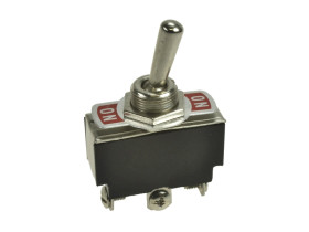 Przełącznik; dźwigniowy; KN3(C)-102; 2*1; ON-ON; 1 tor; 2 pozycje; bistabilny; na panel; śrubowe; 6A; 250V AC; czarny; 30mm
