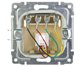 VENA Gniazdo telefoniczne pojedyncze RJ11 satyna 515063