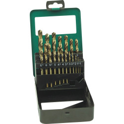 Brüder Mannesmann M54319 Metal Twist Drill Bit Set 19-Piece Versatile