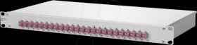 1502577524-E OpDAT 19 inch, 1RU fiber patch panel, 24x LC-D, violet, OM4