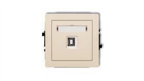 Deco Gniazdo Pojedyncze Usb-Ab Beżowy 1Dgusb-3