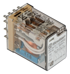 Przekaźnik 110V dc 4PDT Finder 1.5W, Wciskane Wciskane