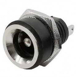 Gniazdo DC 2.1x5.5mm żeńskie lutowane przykręcane 9mm