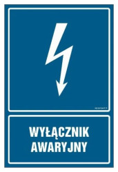 ZNAK - HG032 Wyłącznik awaryjny 10 x 15 cm FN - Folia samoprzylepna