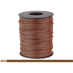 Donau 114-88-100 Elektronik Twin Copper Wire 2x0.08mm&#xB2; 100m Brown