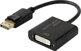 Renkforce RF-4299048 DisplayPort / DVI adapter [1x złącze męskie DisplayPort - 1x złącze żeńskie DVI 29-pin] czarny styk