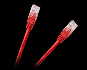 Patchcord kabel UTP 8c wtyk-wtyk 1.0m CCA czerwony