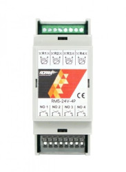 Przekaźnik na szynę DIN 2M, cewka 24V DC, 4 x NO 5A/250V, RM5-24V-4P