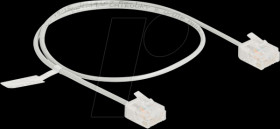 80757 RJ45 Network Cable Cat.6 UTP Ultra Slim 0.5 m grey with short pl