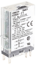Timer Relay Wciskane 12V dc 2-stykowy Omron DPST 0.1 min → 10h H3RN Wielofunkcyjne funkcyjny