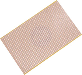 Circuit board, 100 x 160 mm, pitch 2.54 mm, single sided, FR1 hard paper, Cu 35 µm, BYB-3-11H6009