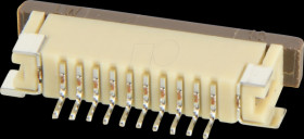 Z12-10-11110 SMD ZIF plug 10pin RM1.0 cont. bottom