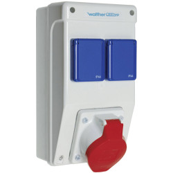 Walther Werke 6920117 CEE Power Distributor, 32A, RCD, 3 MCB, 16A Output