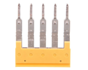 Mostek poprzeczny 5-torowy, raster 5,1mm żółty ZQV 2.5/5 1608890000