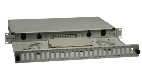 Przełącznica Wysuwana 19 1U 24Xsc Duplex Szara