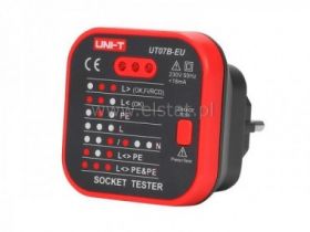 Wskaźnik sieci 230V AC z testerem RCD; UT07B