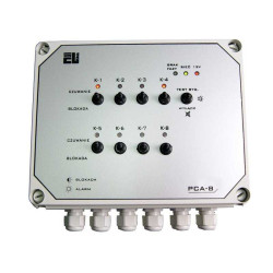 CENTRALKA PCA-8 Z SYGNALIZACJĄ ALARMU Z KONTROLĄ FAZ AKUMULATOR 12V SYRENKA