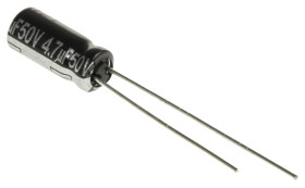 Kondensator 4.7μF 50V dc Radialny, Otwór przelotowy Panasonic roztaw: 2mm 5 (Dia.) x 11mm
