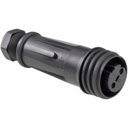 Bulgin PX0921/02/S 900 Series 2 Pole IP68 Socket Connector, 32A, In-Line Mount