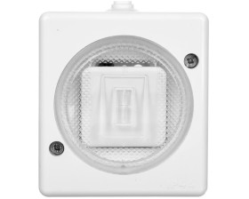 TROL Łącznik hermetyczny natynkowy pojedynczy IP44 biały 100401