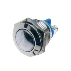 Przycisk PW16W/B metal/16mm/2p NO wandaloodporny bistabilny 2A/250V