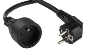 Przewód zasilający, 5m, Czarny, złącze A: CEE 7/7, Schuko, złącze B: CEE 7/7, Schuko CEE 7/7 niemieckie