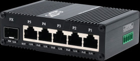 EX-62030MPOE-SFP Switch, 5-Port, Gigabit Ethernet, PoE+, Industrial