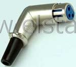 Wtyk mikrofonowy żeński kątowy 3 pin XLR chrom