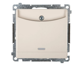 Simon 54 Łącznik hotelowy z podświetleniem kremowy DWH1.01/41