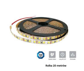 Taśma LED biała neutralna 24V 120led/m 12W/m 10mm IP20 rolka 20m