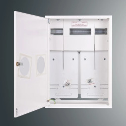 Rozdzielnica n/t licznikowa RZ 14NN P O 2T3F + 18S PŁYTKA 577x423x135 z okienkiem IP30 RAL 9003