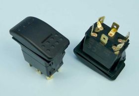 A-672 16A/250V ON-OFF-(ON) 2-TOR.RED LED