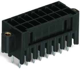 Pin header, 34 pole, pitch 3.5 mm, straight, black, 713-1417/107-000