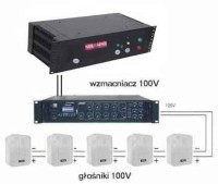 SD-ZESTAW16-5 Sterownik dzwonków szkolnych (woźna) z wyjściem AUDIO do systemów radiowęzłowych - przykładowy zestaw 5 głośników
