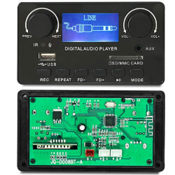 Odtwarzacz MP3 panel LCD z pilotem moduł Bluetooth AUX USB karta SD radio FM