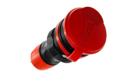 Gniazdo Przenośne Z Klapką 16A Z/U Schuko 250V Ip44 Czarny/Czerwony Gn-44S...