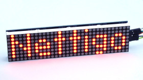 Matryca LED 8x32 ze sterownikiem na MAX7219 SPI czerwona