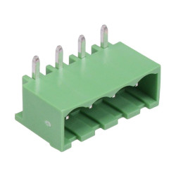 4-Way 5.00mm Horizontal PCB Header Closed Ends 15A 300V