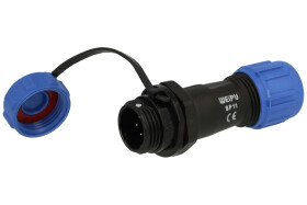 Wtyk; SP1111C/P5II-C; 5 torów; lutowany; 0,75mm2; 4-6,5mm; SP11; na przewód; IP68; 3A; 125V; Weipu; RoHS; SP1111/P5II-C