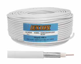 Kabel koncentryczny RG6U miedziowana żyła